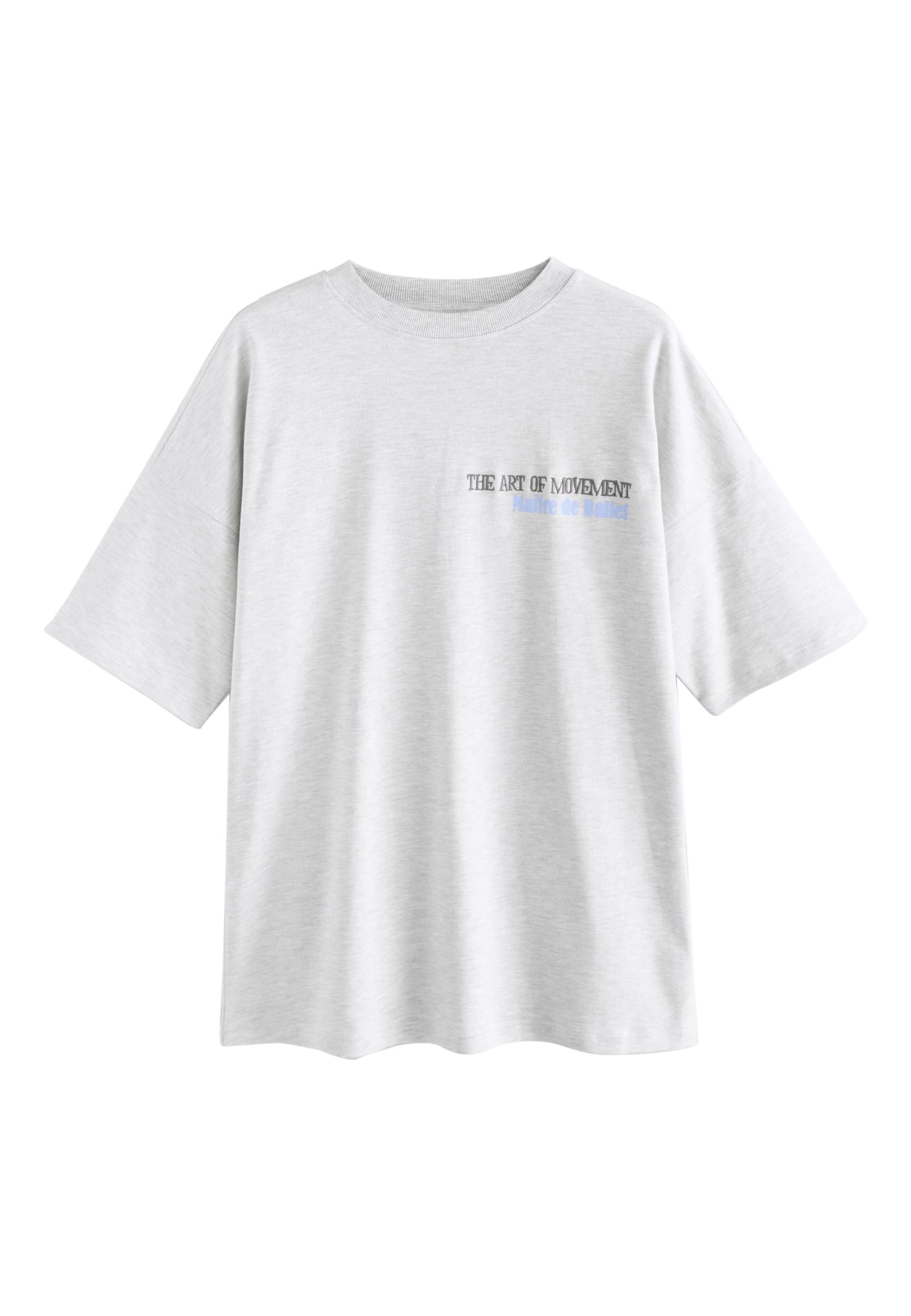 Next T-Shirt 'Ballet Graphic Swan Lake' in Grau: Vorderseite