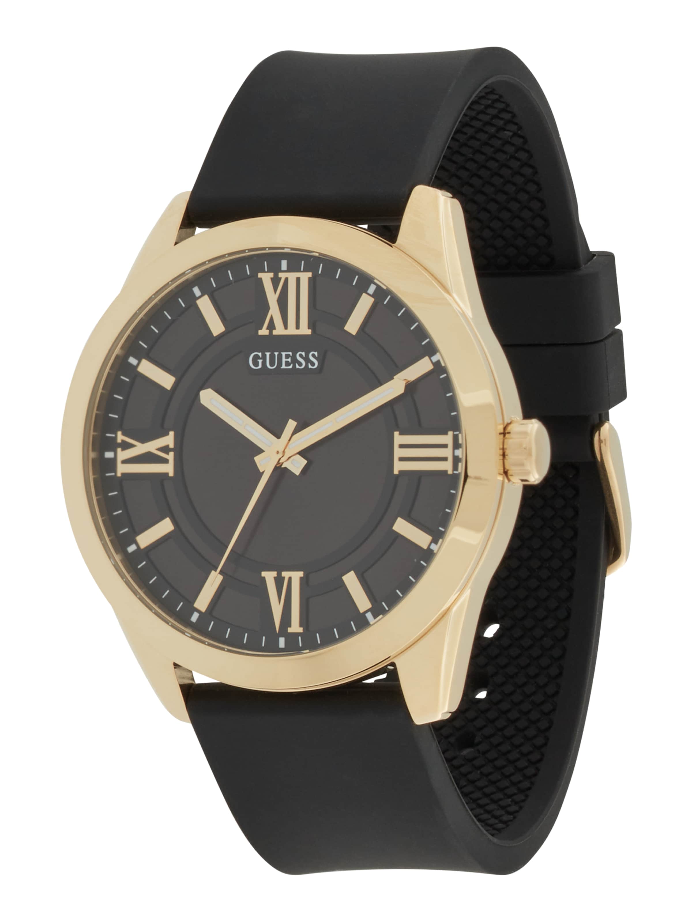 GUESS - Reloj analógico 'ELLIOT' en negro: frente