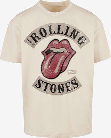 F4NT4STIC Shirt 'The Rolling Stones Tour '78 Blk' in Beige: front
