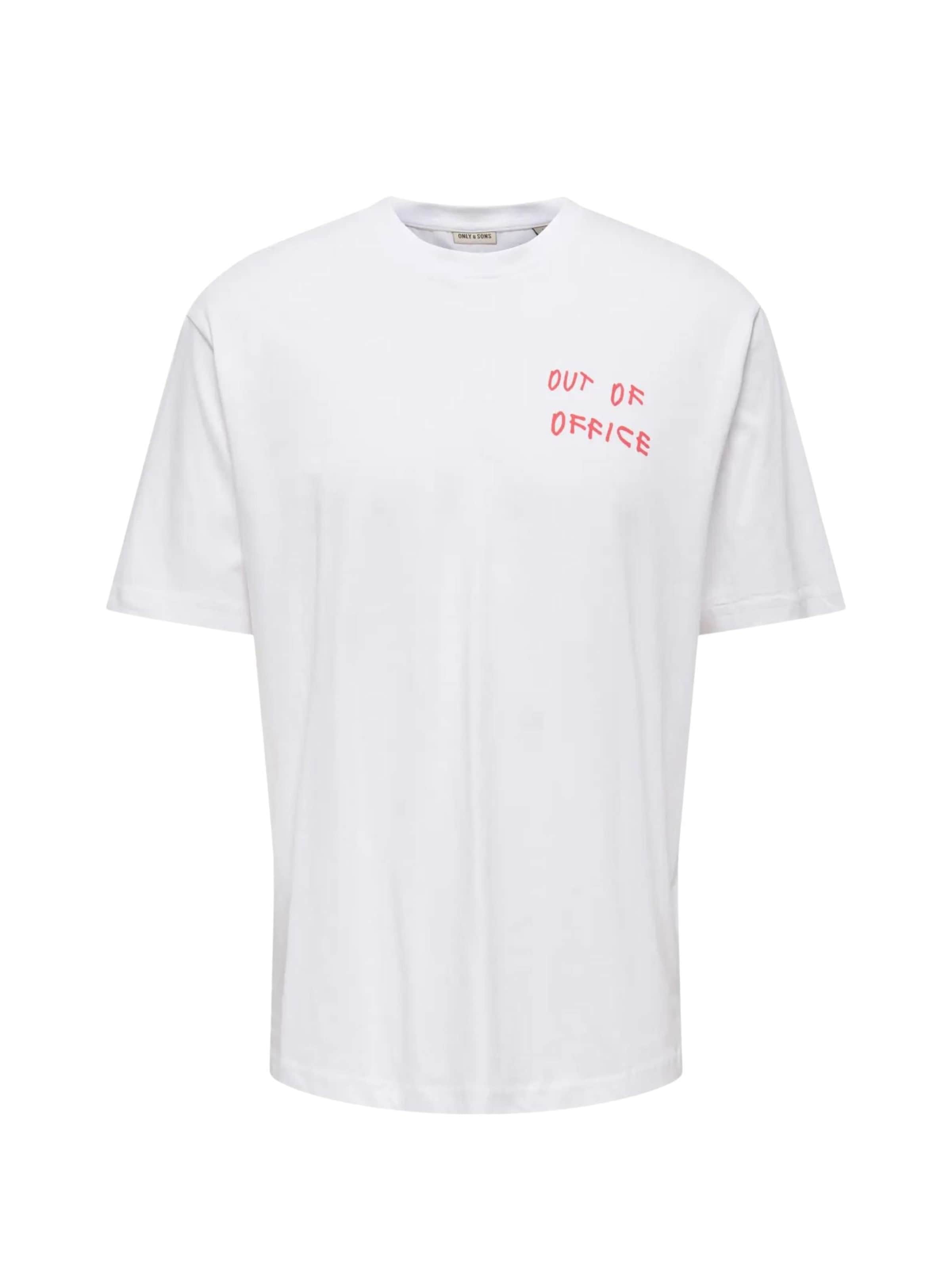 Only & Sons Shirt 'ONLY & SONS ONSALEX PASSA RLX SS TEE T-SHIRT'‌‌‌‌‌‌‌‌ in Weiß: Vorderseite