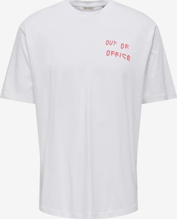 Only & Sons Shirt 'ONLY & SONS ONSALEX PASSA RLX SS TEE T-SHIRT' in Weiß: Vorderseite