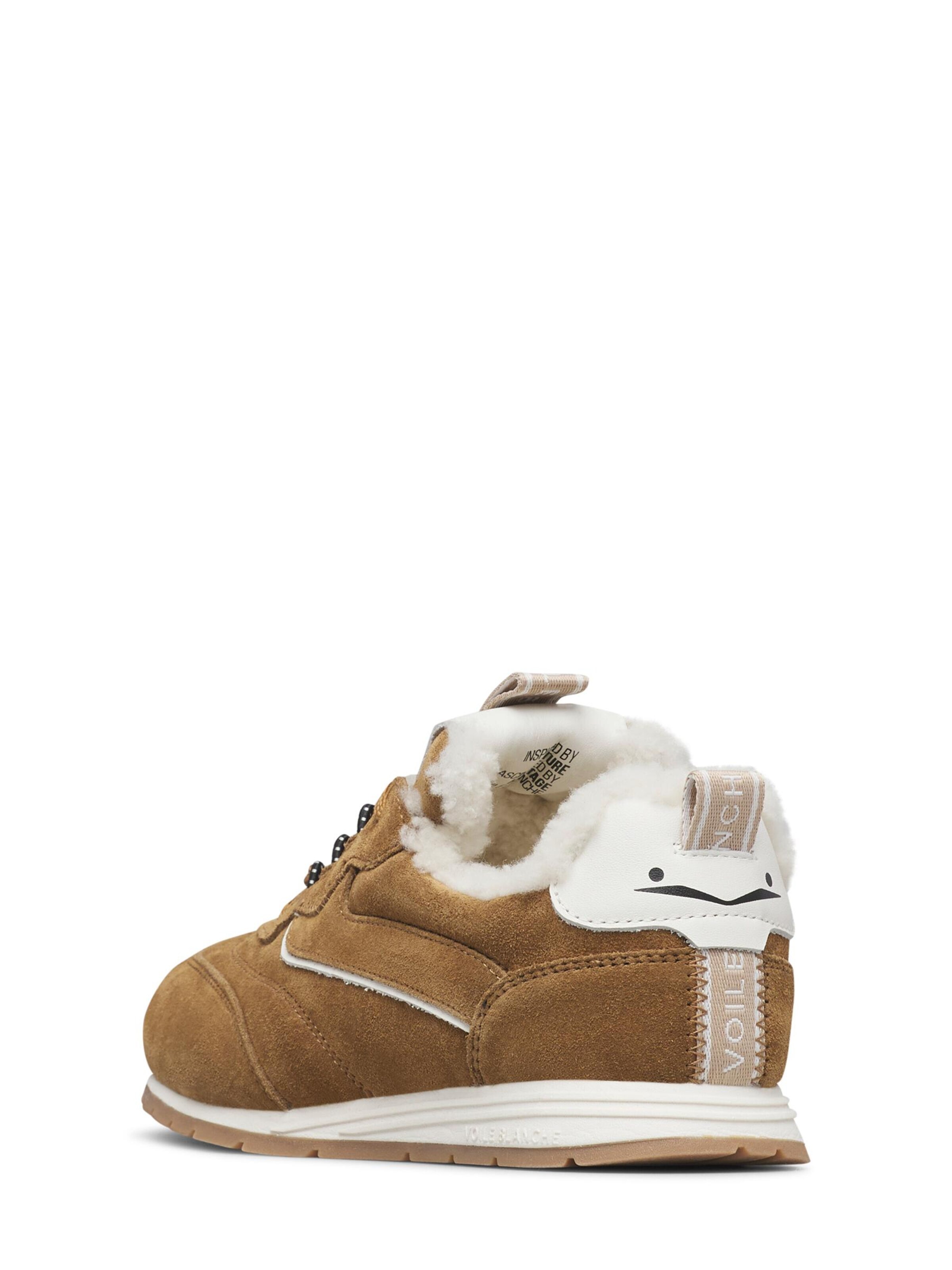 Voile blanche Lace-up shoe 'PLAY SNEAK FUR W 01.' in Beige