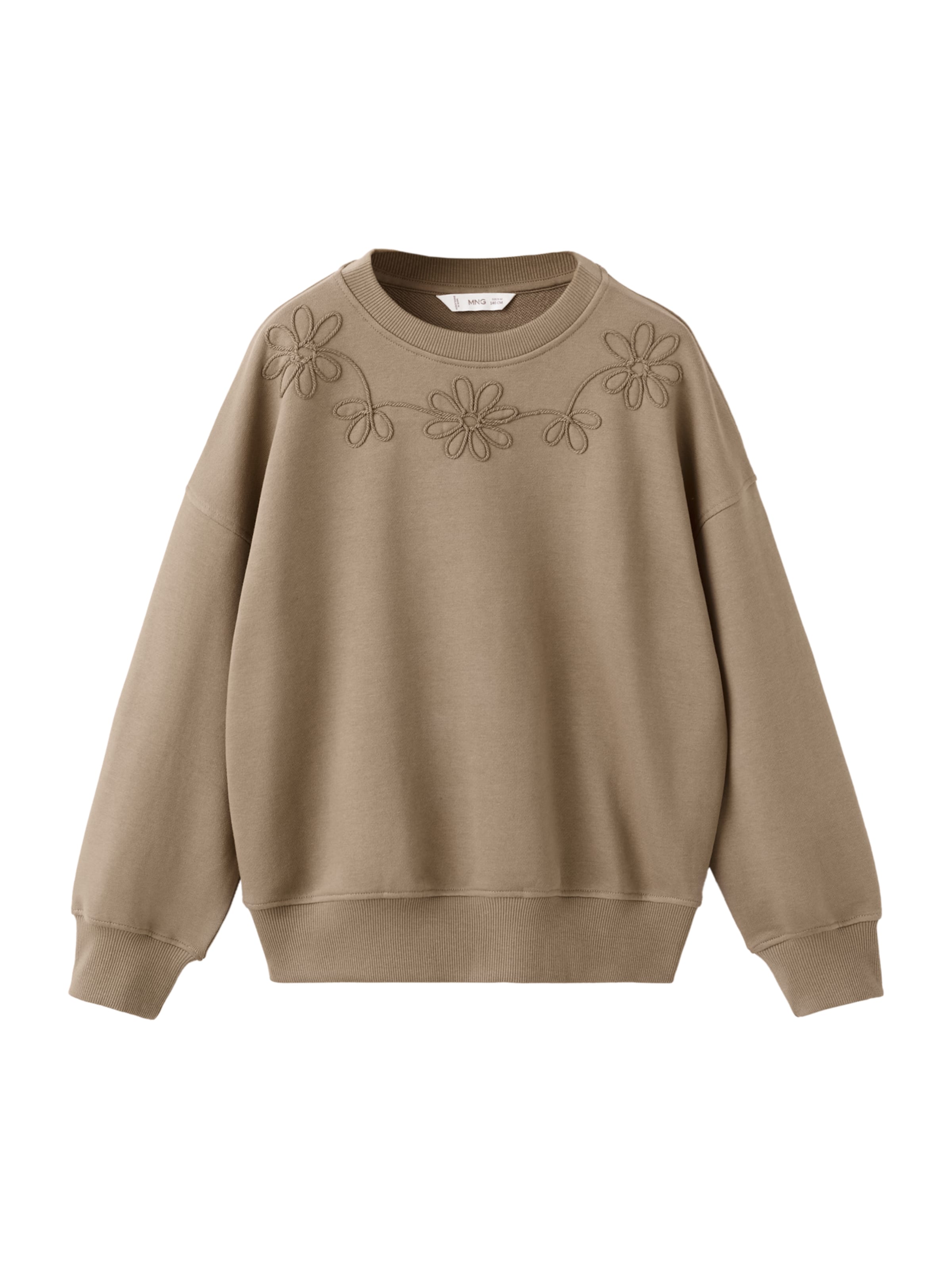 MANGO KIDS Sweatshirt 'FLORA' in de kleur Mokka, Productweergave