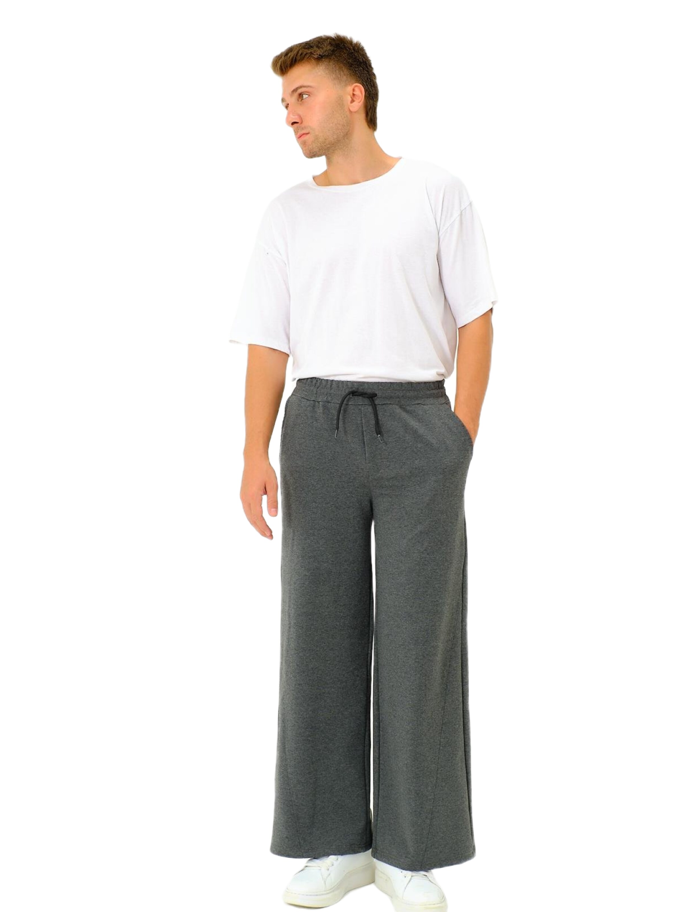 Wide Leg Pantalon C&City en gris