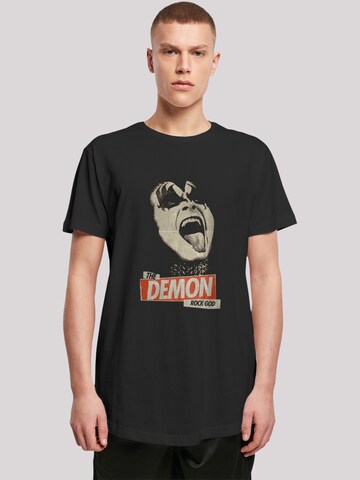 T-Shirt 'Kiss' F4NT4STIC en noir : devant