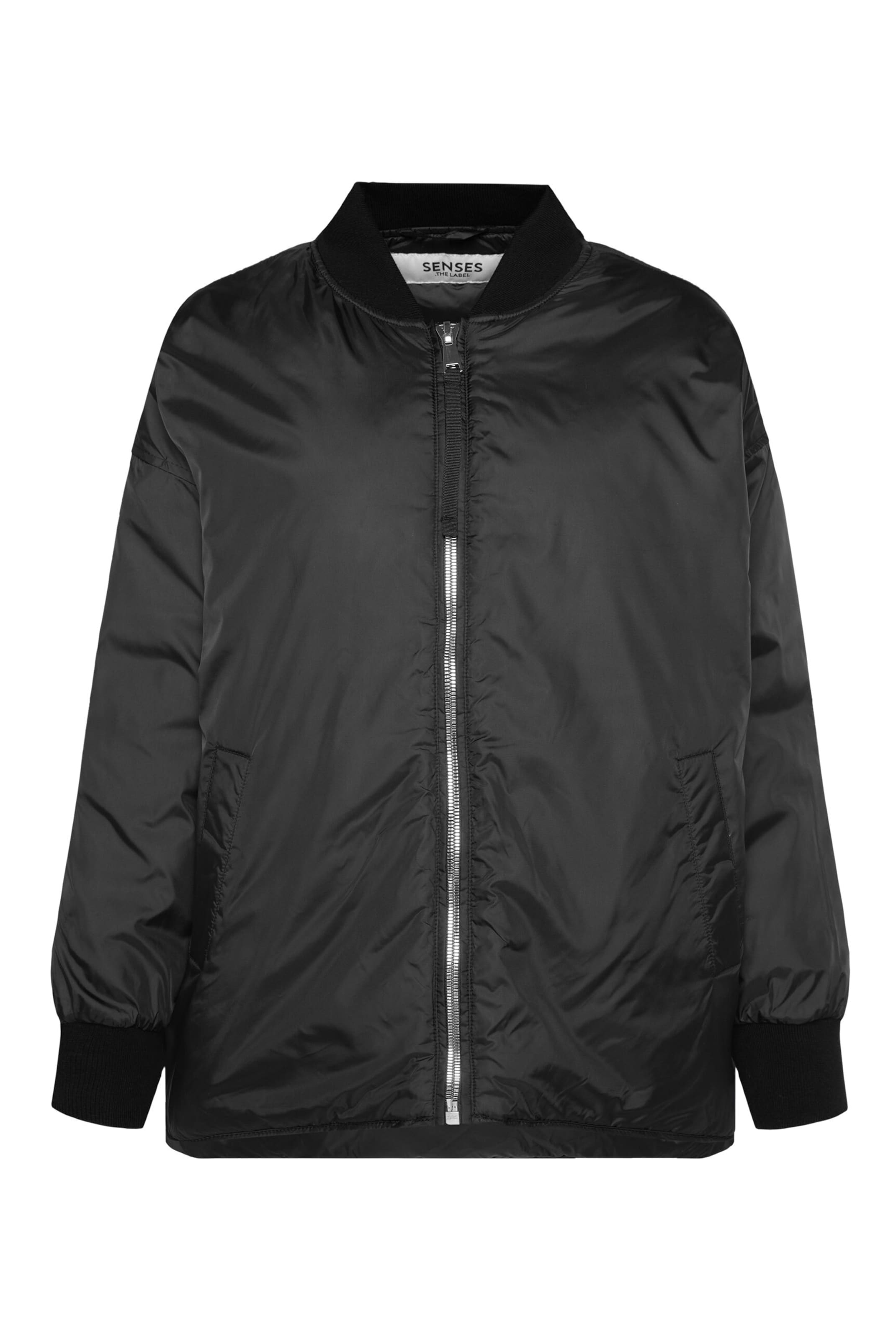 SENSES.THE LABEL Blouson OPTI:MIST im Aviator-Stil in Schwarz: Vorderseite