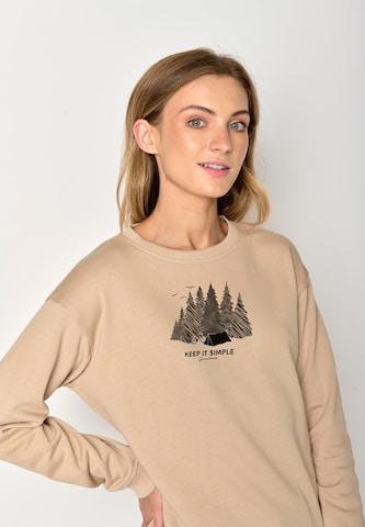 Sweat-shirt 'Nature Camping' GREENBOMB en marron
