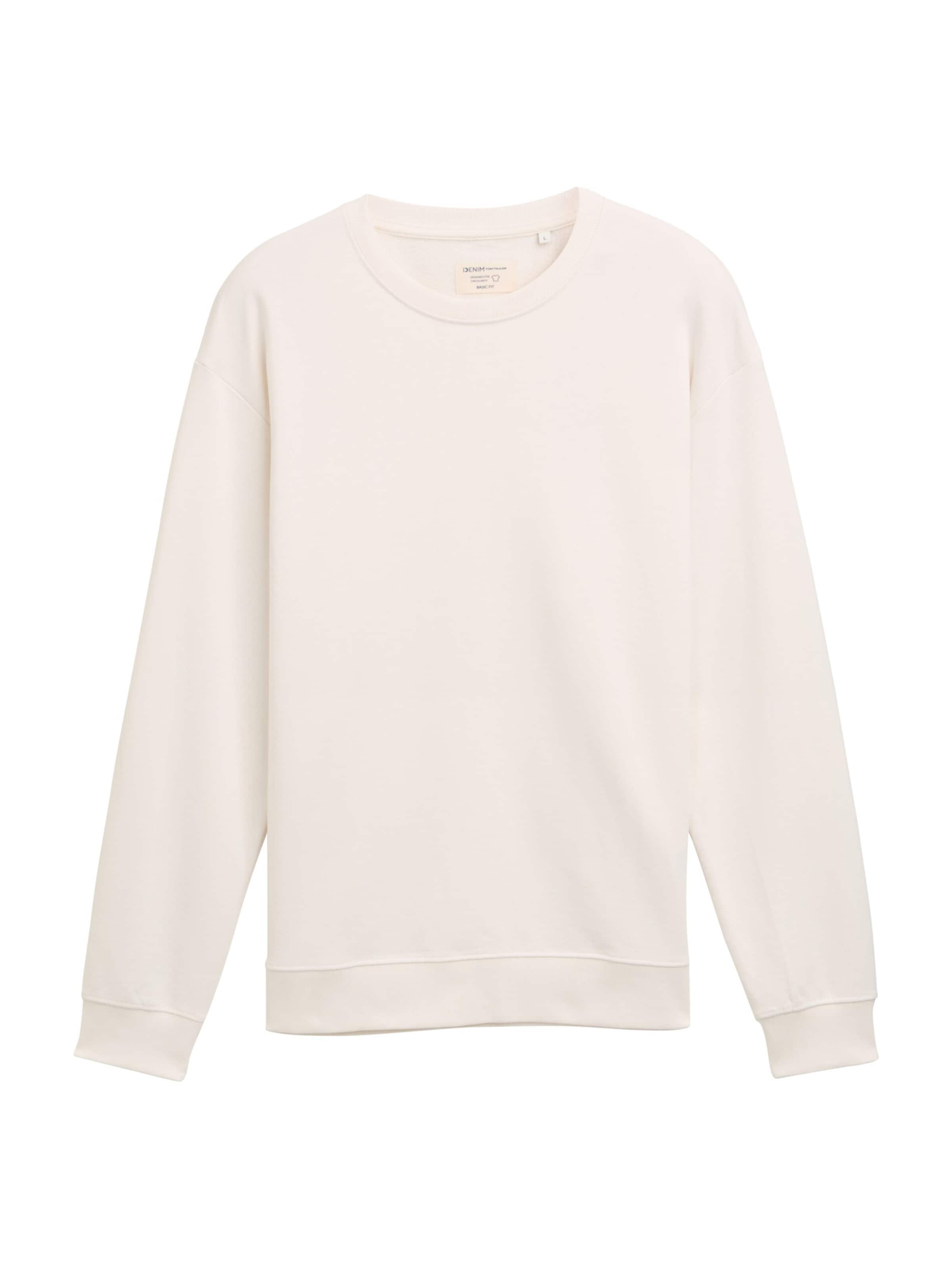 Felpa di TOM TAILOR DENIM in bianco: frontale