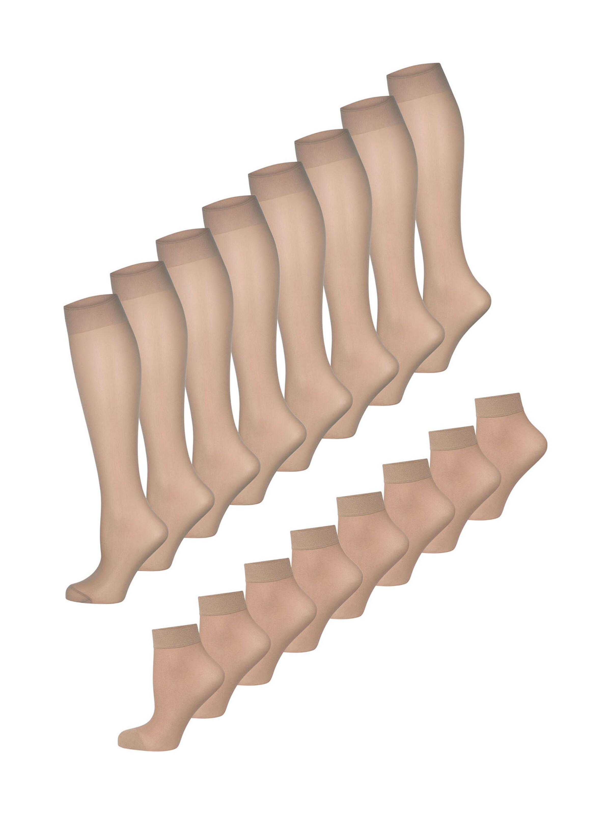 Nur Die - Calcetines ' Strümpfe & Söckchen 20 DEN ' en beige: frente