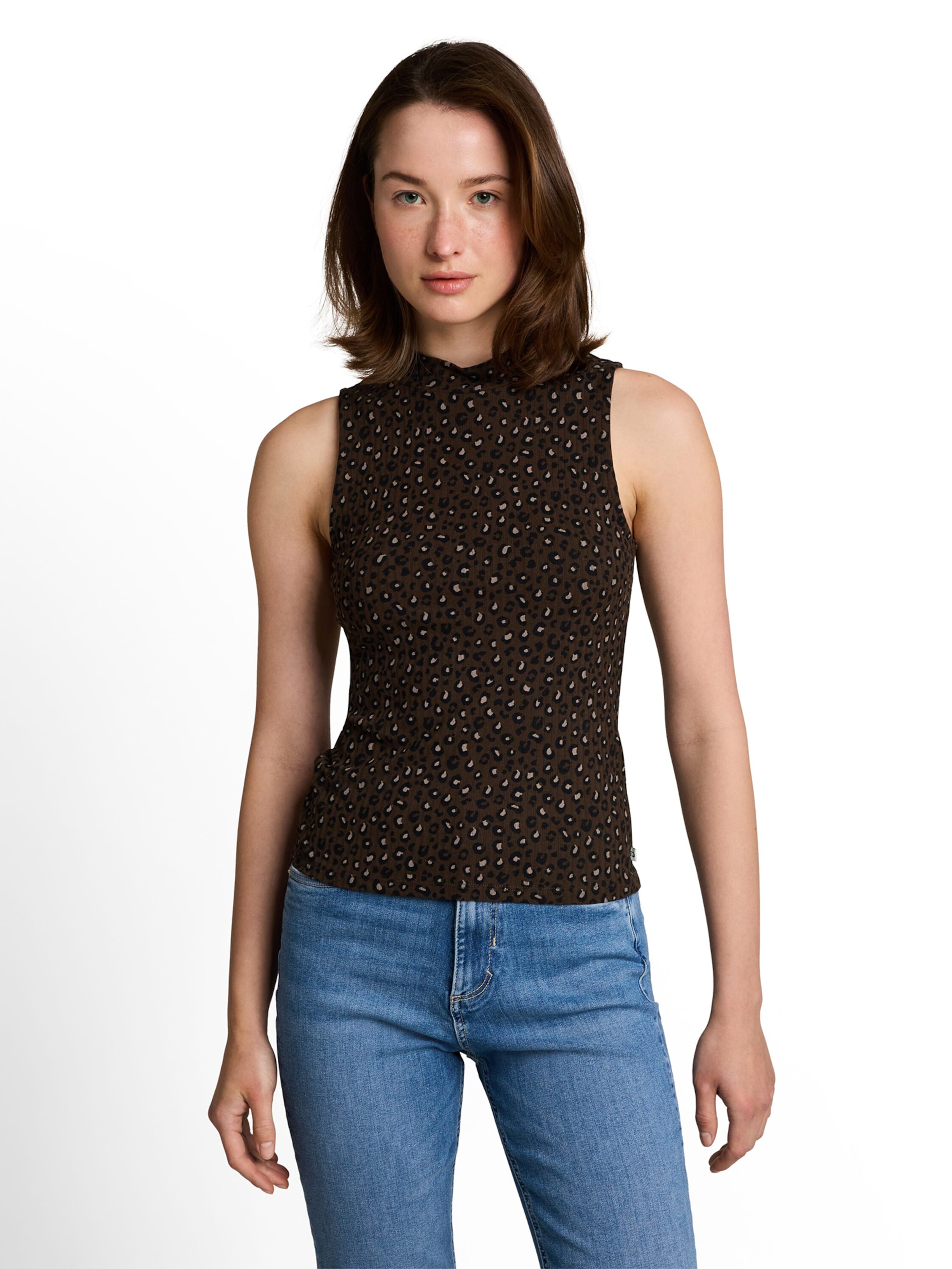 TOM TAILOR DENIM Top in Braun: Vorderseite