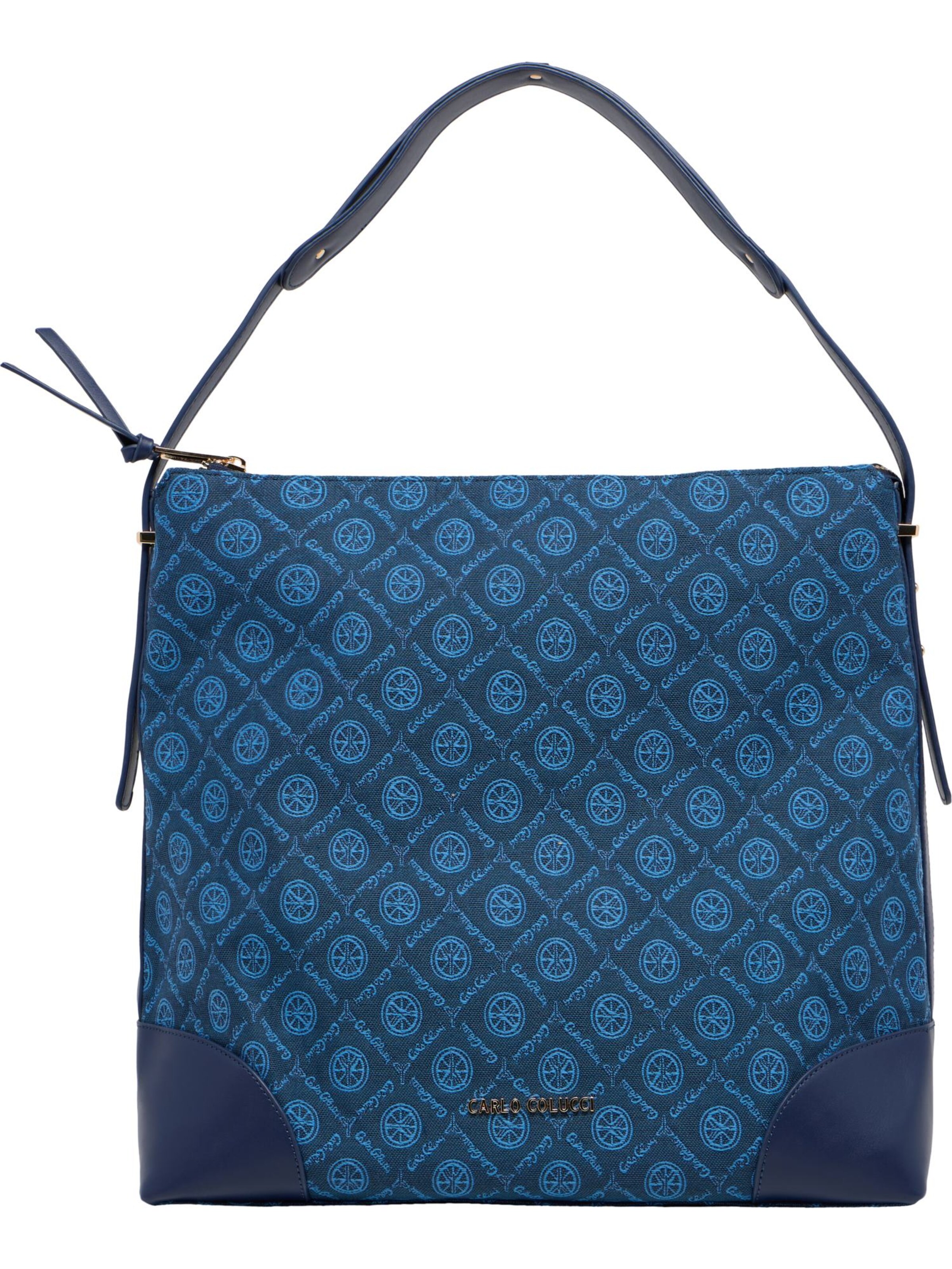Carlo Colucci Schultertasche ' Desaler ' in Blau: Vorderseite