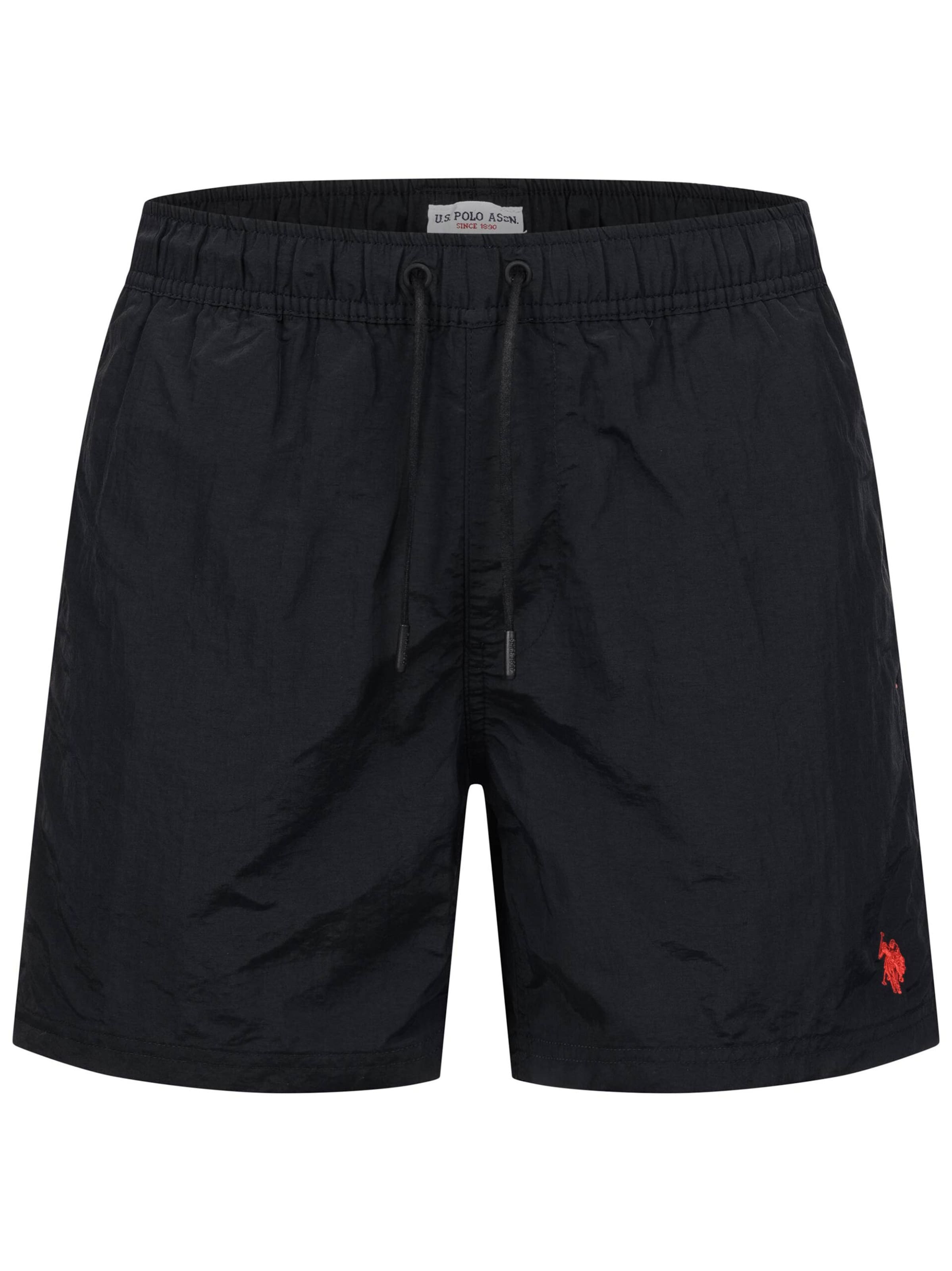 U.S. POLO ASSN. Badeshorts in Schwarz: Vorderseite
