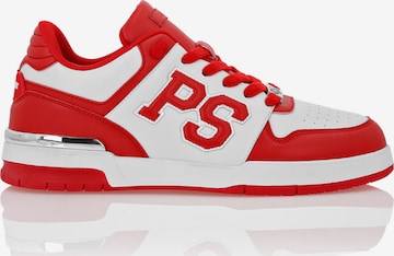 Baskets basses Plein Sport en rouge : devant