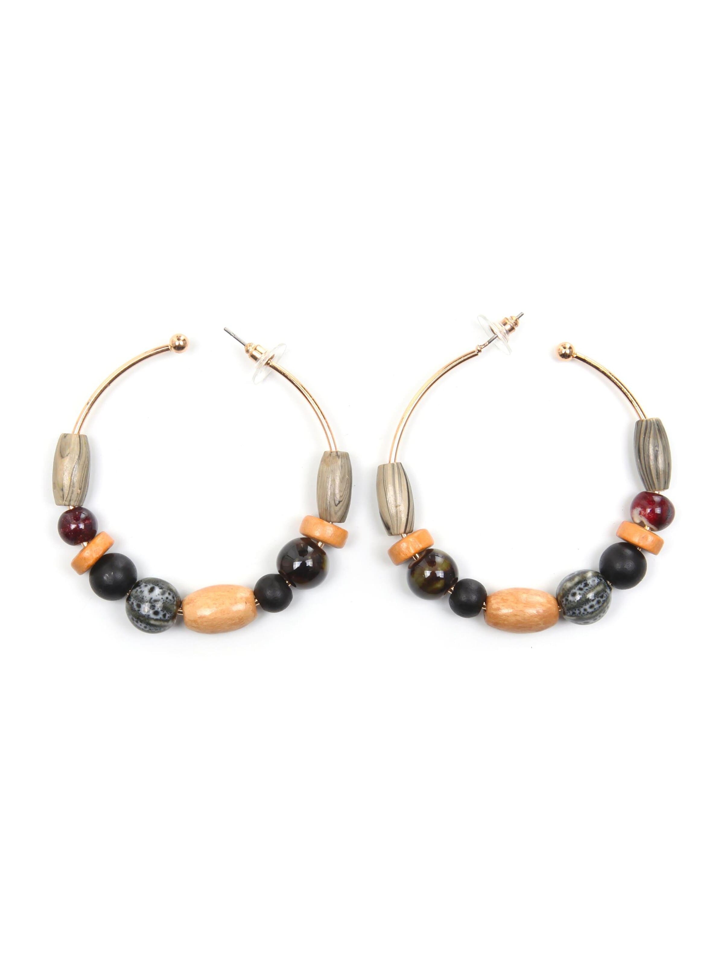 COLLEZIONE ALESSANDRO Earrings 'Zahra' in Brown: front