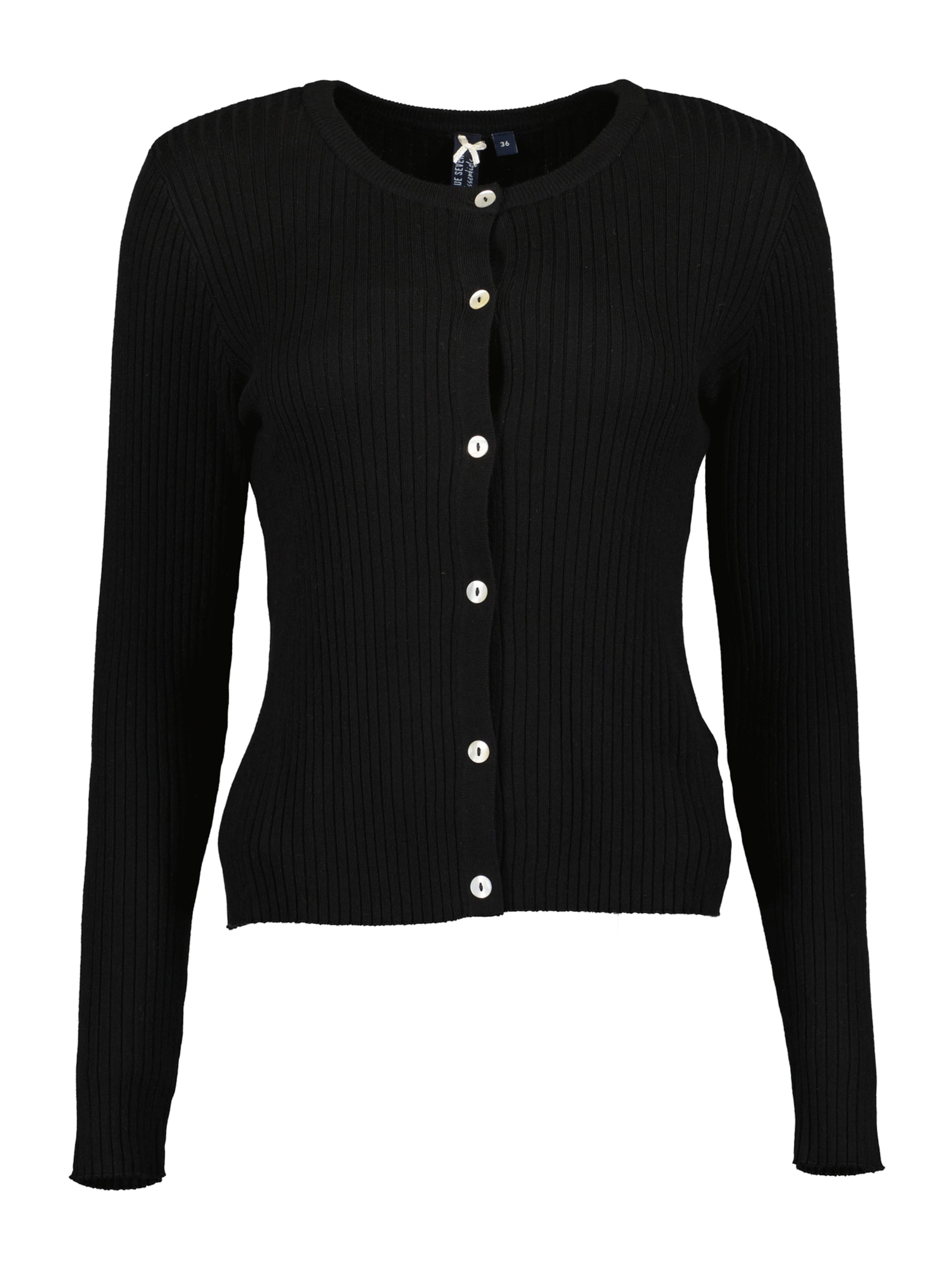 BLUE SEVEN Πλεκτή ζακέτα σε μαύρο: μπροστά