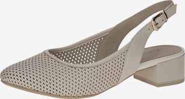 CAPRICE Slingpumps in Beige: Vorderseite