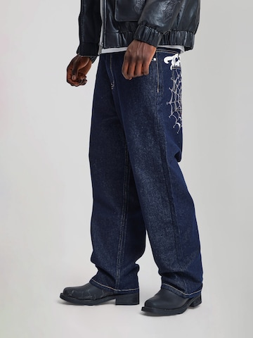 Ed Hardy Wide Leg Jeans i blå: side