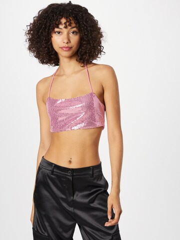 NEON & NYLON Top 'JADA' in Roze: voorkant