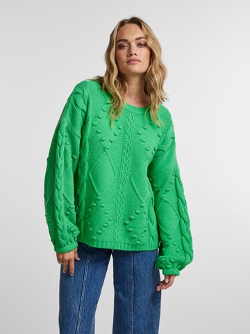 PIECES Sweter 'Donsi' w kolorze zielony: przód