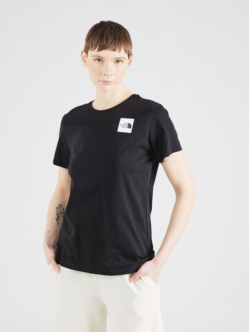 Tricou de la THE NORTH FACE pe negru: față