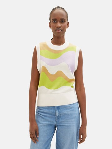 TOM TAILOR DENIM Trui in Wit: voorkant