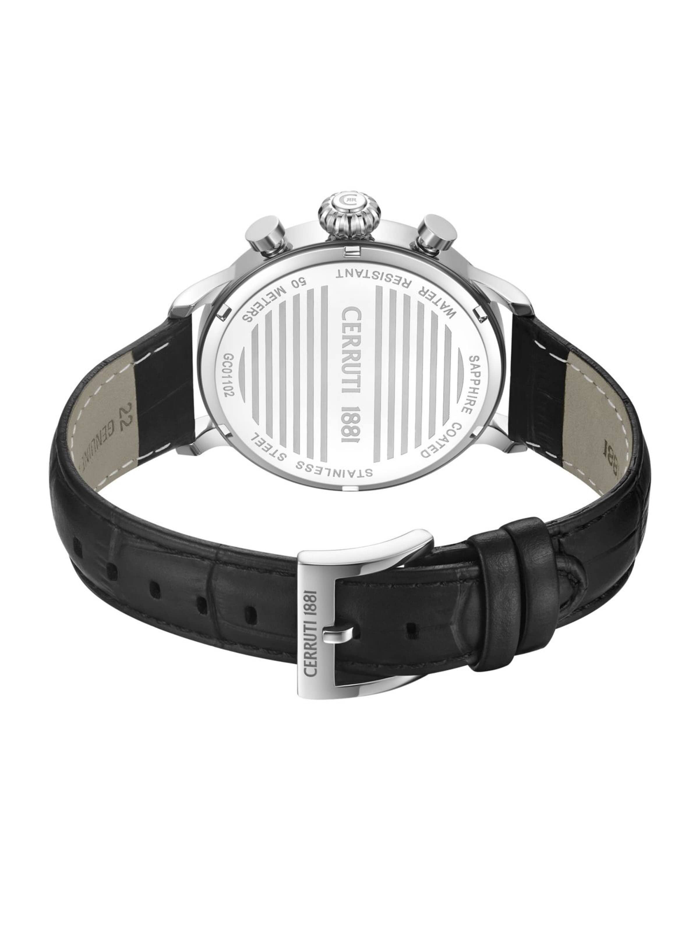 CERRUTI 1881 Zegarek analogowy 'Chronograph Dervio' w kolorze czarny