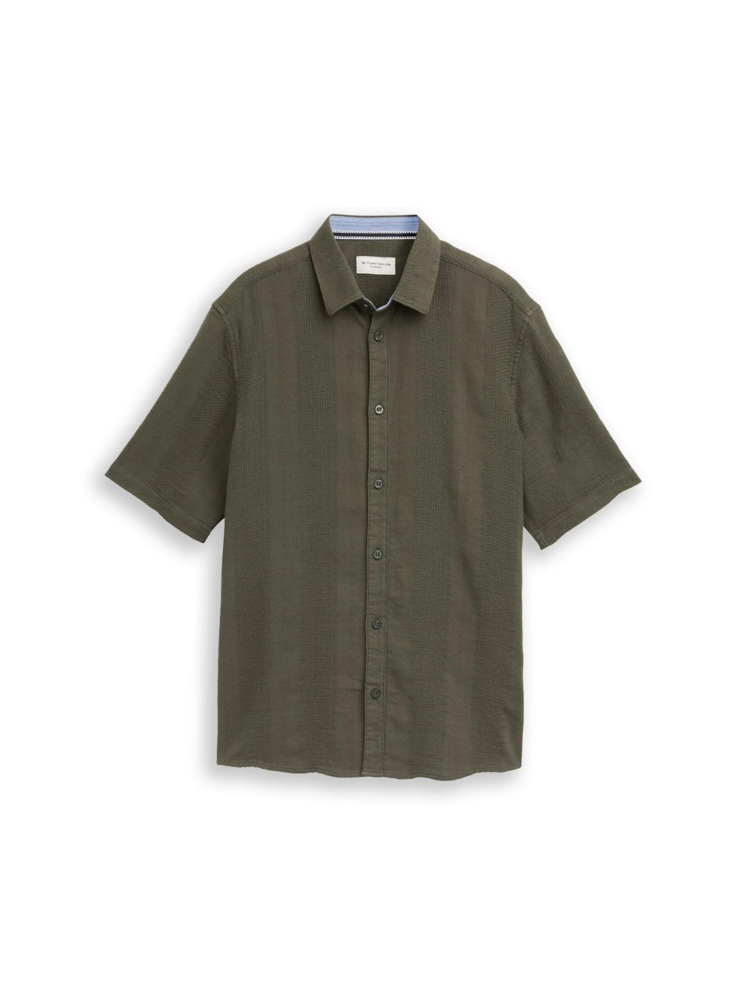 TOM TAILOR Comfort fit Button Up Shirt in Green: front
