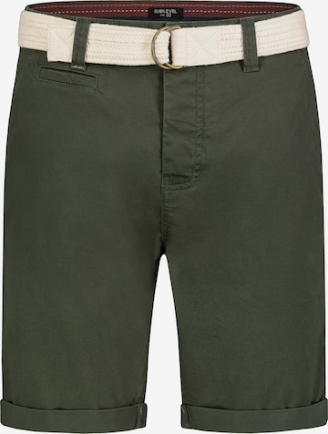 Sublevel Shorts in Grün: Vorderseite