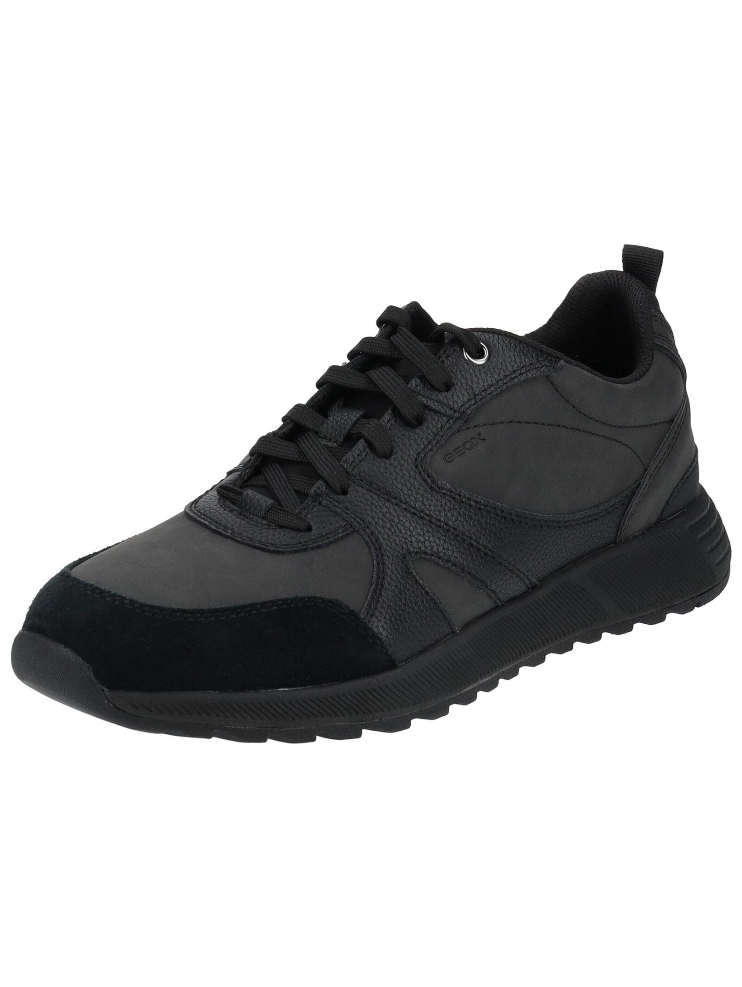 GEOX Platform trainers in Black: front