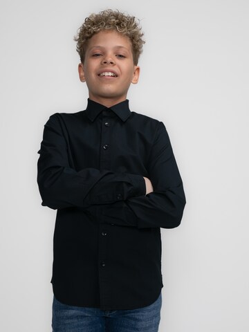 Coupe slim Chemise 'Mcgrath' Petrol Industries en noir : devant