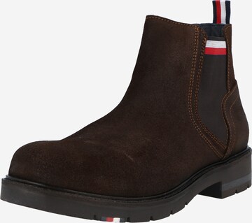 TOMMY HILFIGER Chelsea boots in Bruin: voorkant