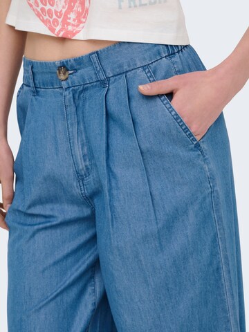 ONLY Wide leg Τζιν πλισέ 'ONLBEA' σε μπλε