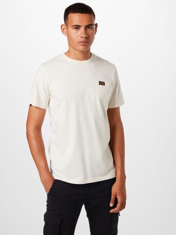 Superdry Tapered Shirt in White: front