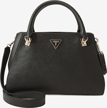 GUESS Käsilaukku 'NOELLE II LUXURY SATCHEL' värissä musta: etupuoli