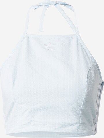 ADIDAS ORIGINALS - Top 'Adicolor Classics Poplin Halter-Neck' en azul: frente