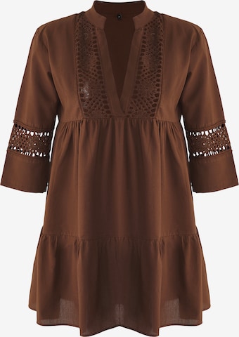 Trendyol - Vestido en marrón: frente