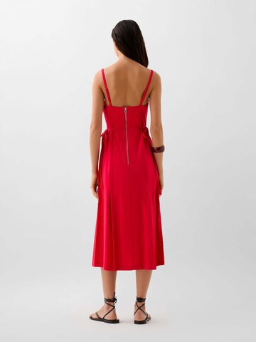 Scalpers Linen Scallop Dress ' ' in Rot
