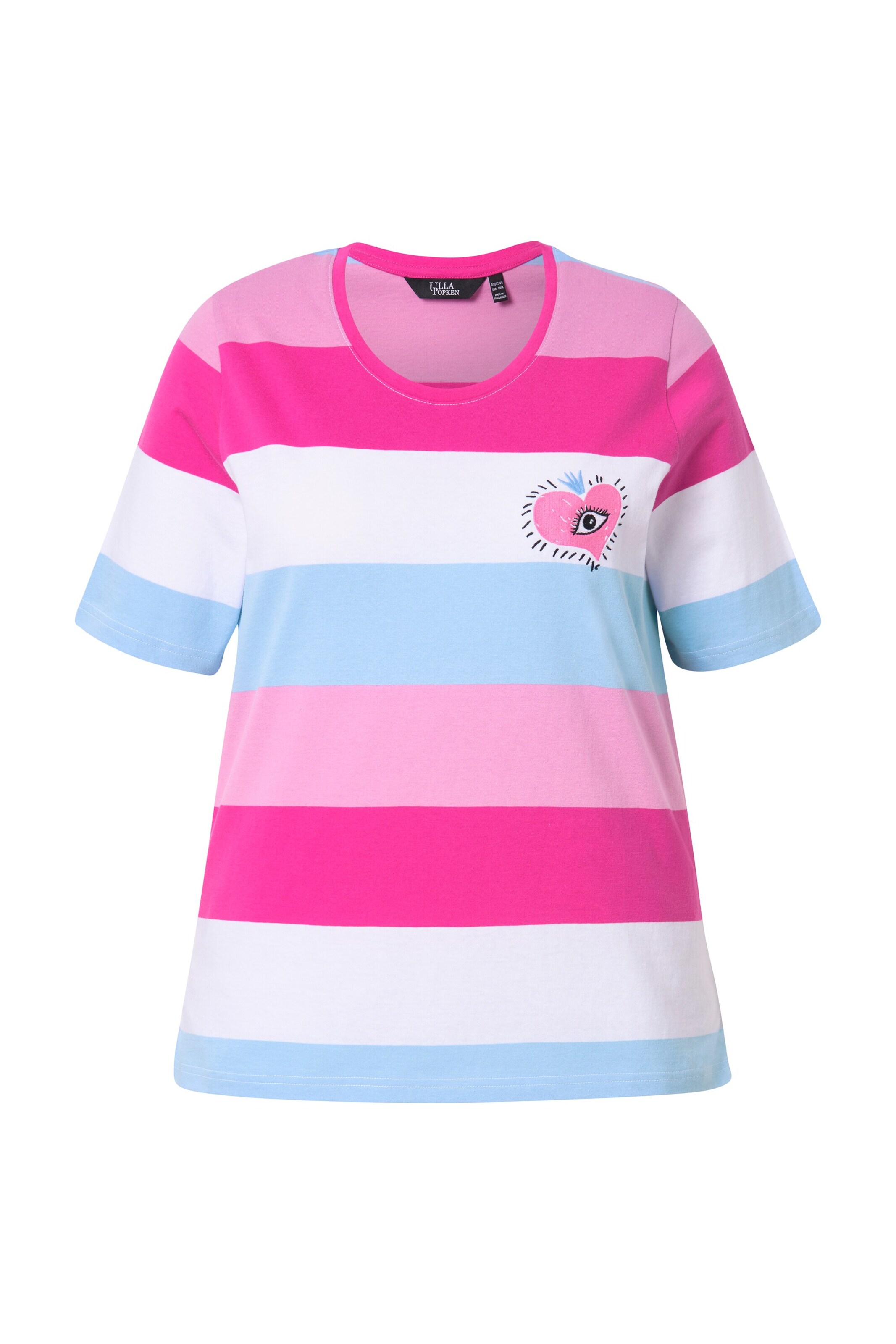 T-shirt Ulla Popken en rose : devant