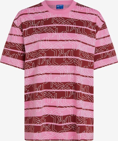 Tricou KARL LAGERFELD JEANS pe roz / roșu / alb, Vizualizare produs
