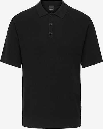 Only & Sons Shirt 'James' in Zwart: voorkant
