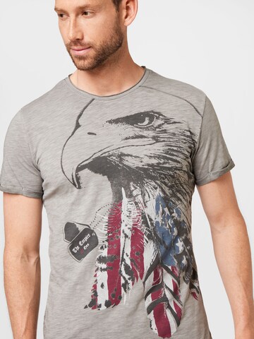 Key Largo Shirt 'EAGLE EYES' in Grey