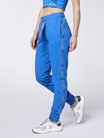 Jette Sport Tapered Pants in Blue: front
