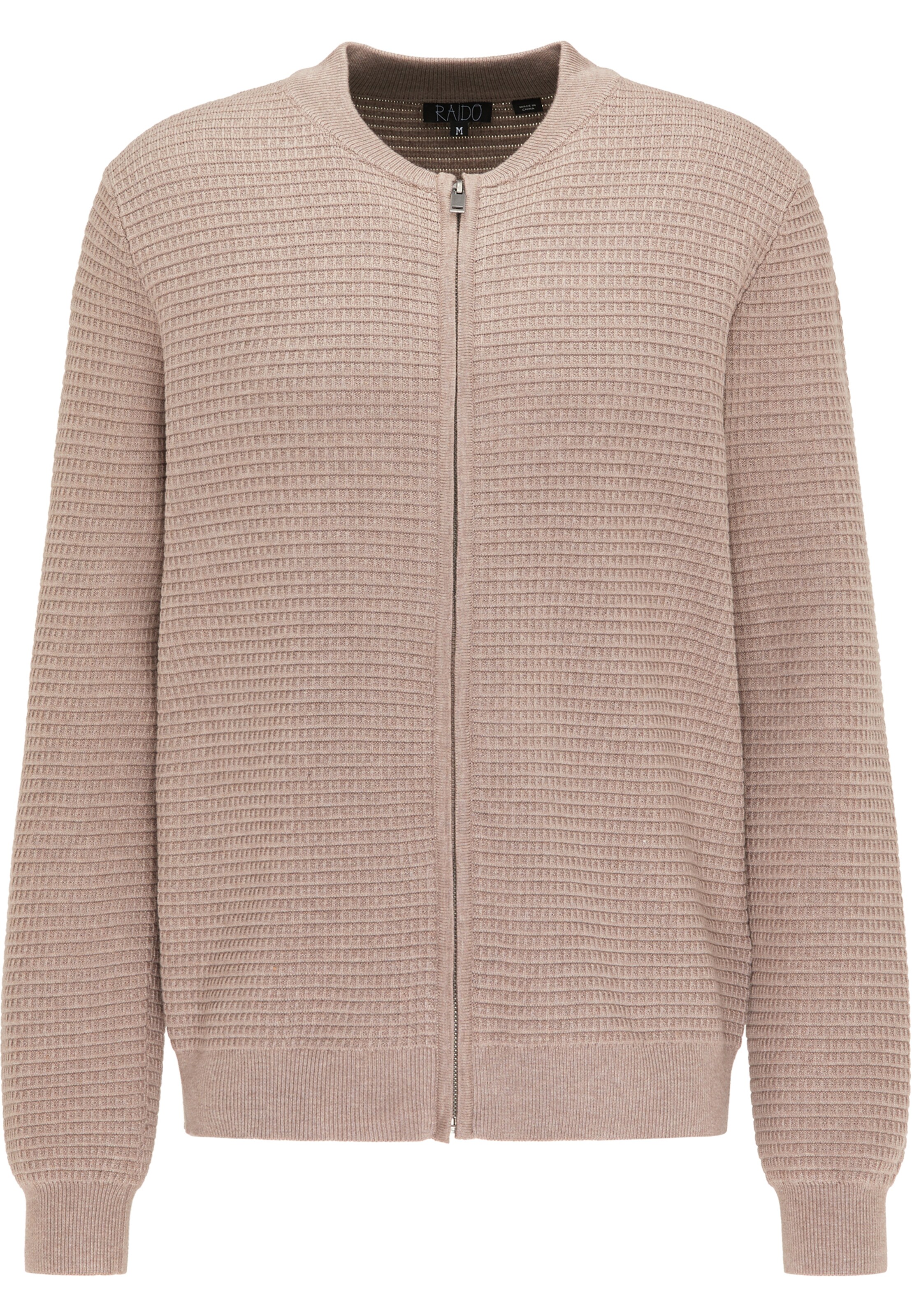 RAIDO Gebreid vest in Beige: voorkant