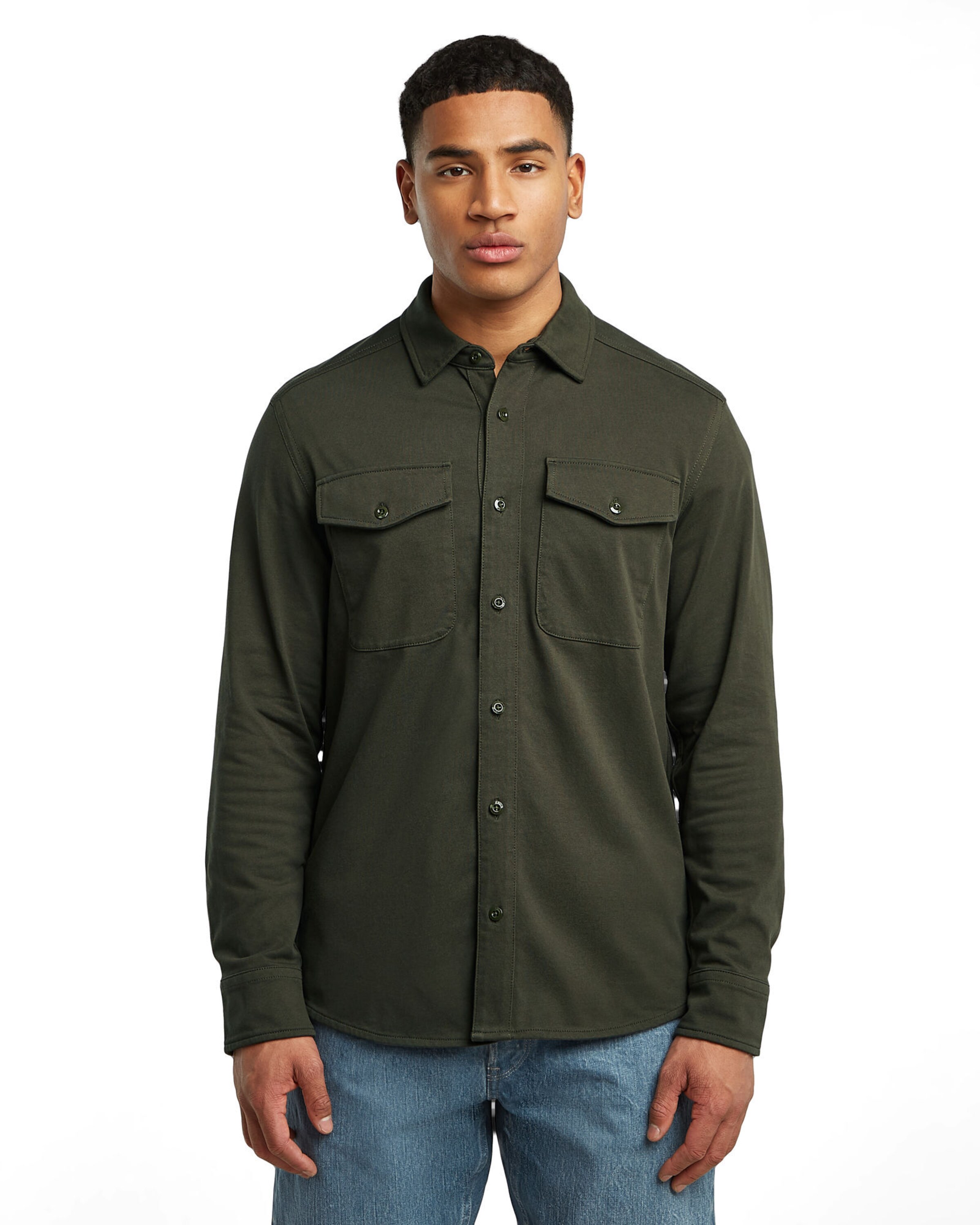 G-STAR Regular Fit Hemd in Grün: Vorderseite