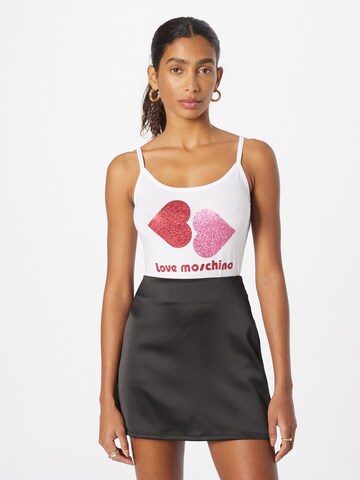 Love Moschino Top in Weiß: Vorderseite