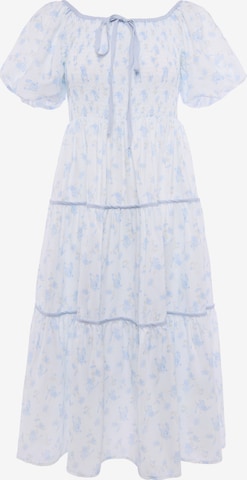 Robe Usha en bleu : devant