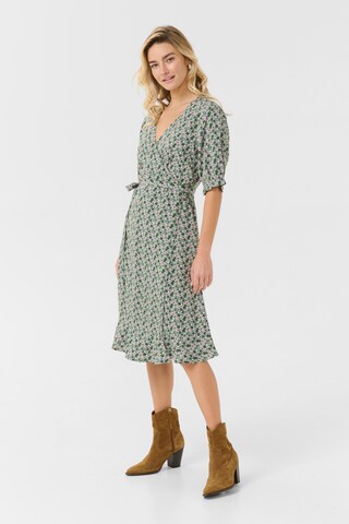 Cream Dress 'Tiah' in Green
