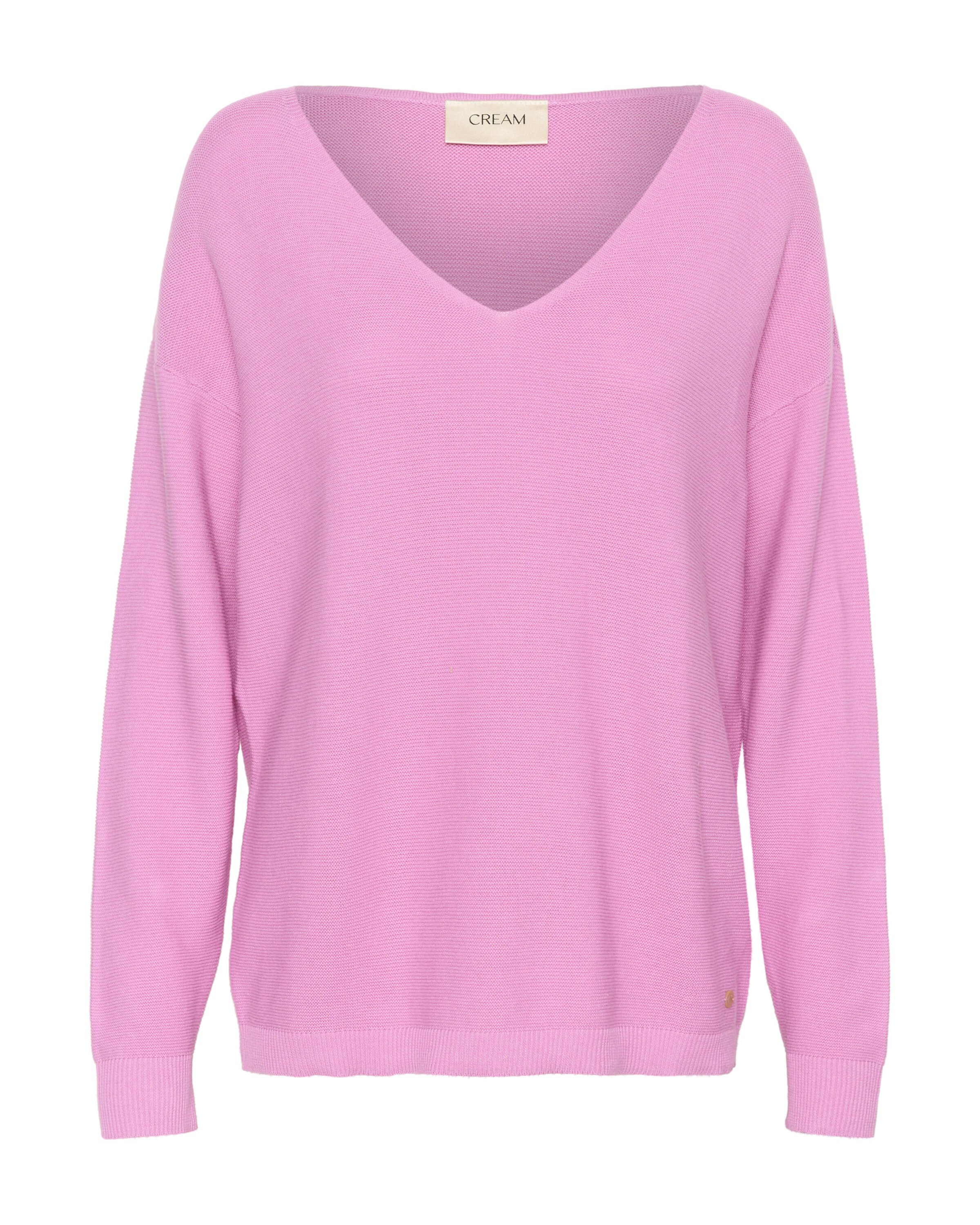 Cream Sweater in Pink: front