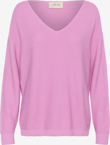 Cream Sweater in Pink: front