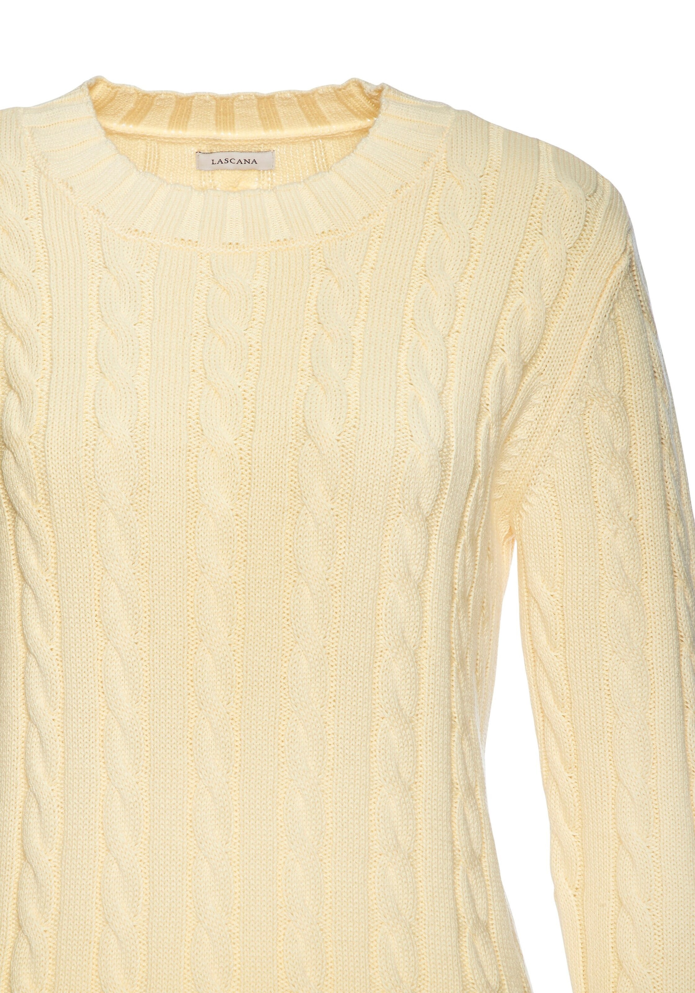 LASCANA Pulóver - sárga